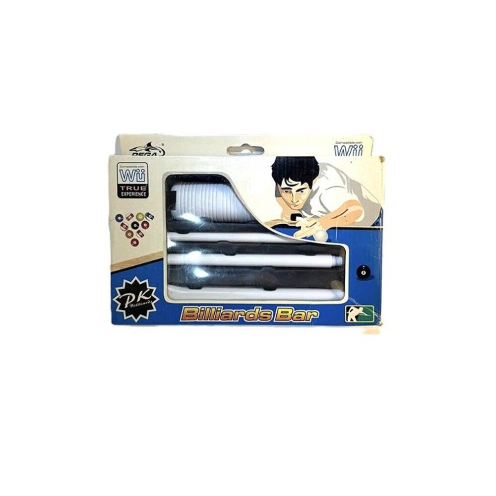 PEGA Billiards Bar for Nintendo Wii Pool Cue Controller Complete in Box Tested